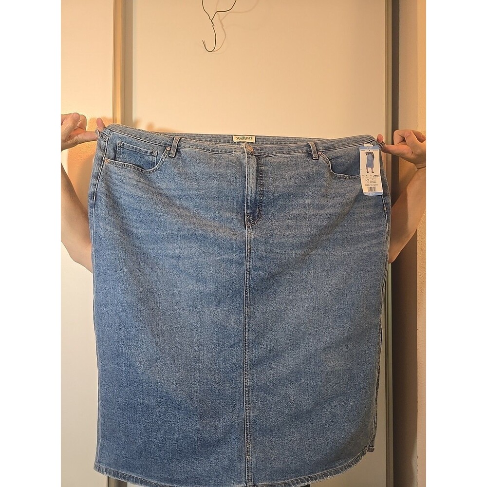 Edited By Remi Bader Denim Skirt Womens 28W